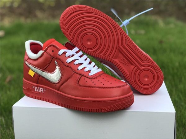 Air Force 1 Low X Off-White University Red Silver sneaker