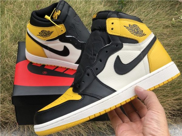 Air Jordan 1 High Yellow Toe on hand