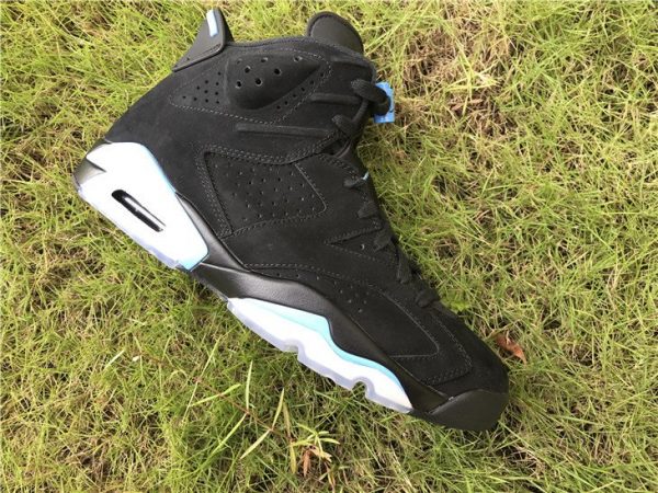 Air Jordan 6 Black University Blue UNC panel