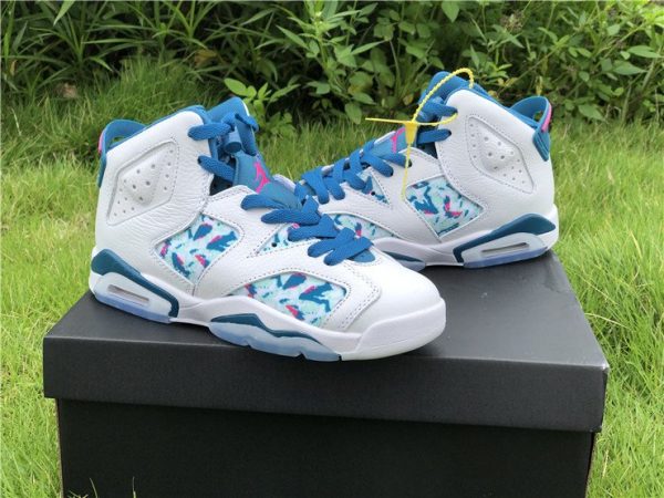 GS Air Jordan 6 Retro GS Green Abyss SHOES