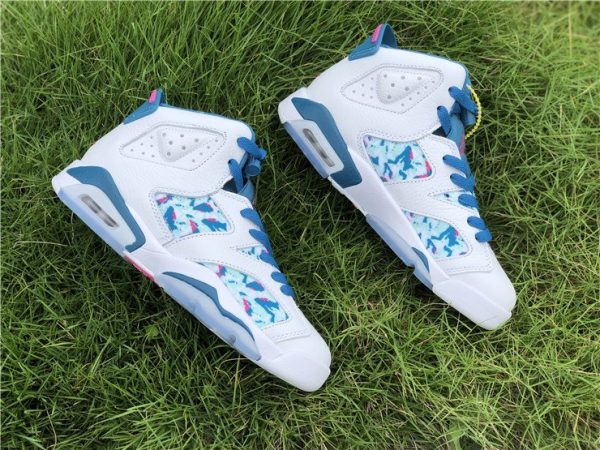 GS Air Jordan 6 Retro GS Green Abyss girls size