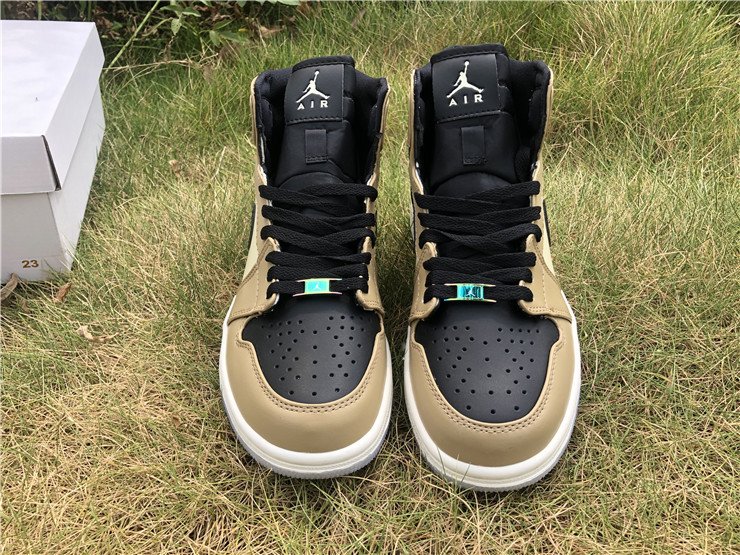 New Air Jordan 1 Mushroom Black/Fossil-Pale Ivory 2019