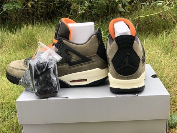 Jordan 4 IV Retro UNDFTD Undefeated Olive Green heel