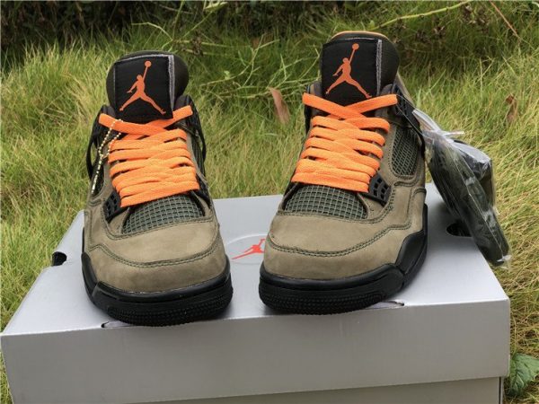 Jordan 4 IV Retro UNDFTD Undefeated Olive Green orange