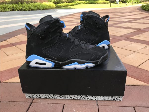 Jordan 6 Black University Blue UNC basketball shoes