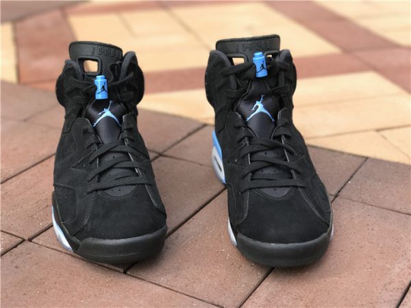 Jordan 6 Black University Blue UNC front