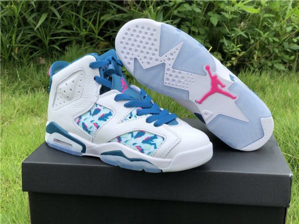 Jordan 6 Retro Green Abyss white