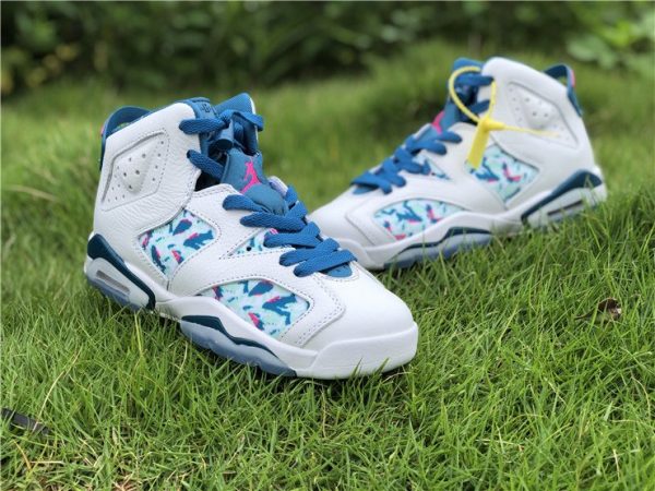 Jordan 6 Retro Green Abyss white blue