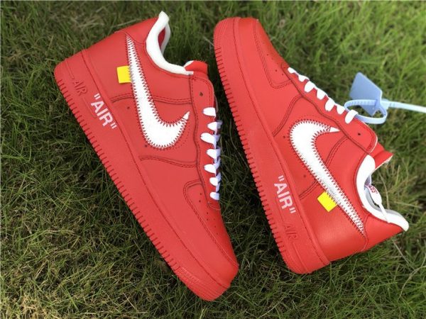 Off-White Air Force 1 Low Green Red panels
