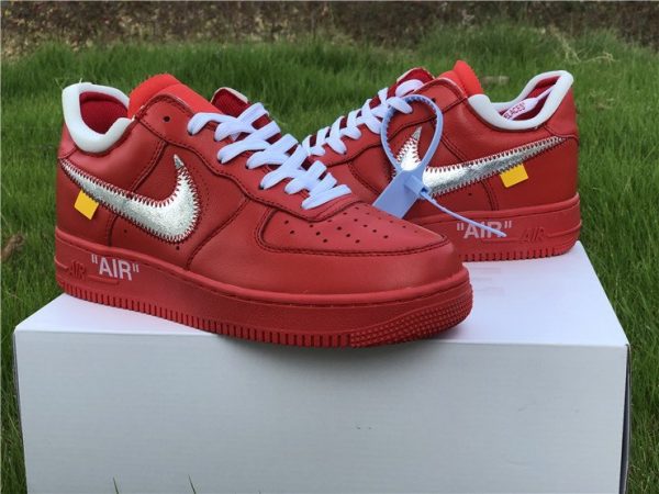 Off-White Air Force 1 Low Green Red sneaker