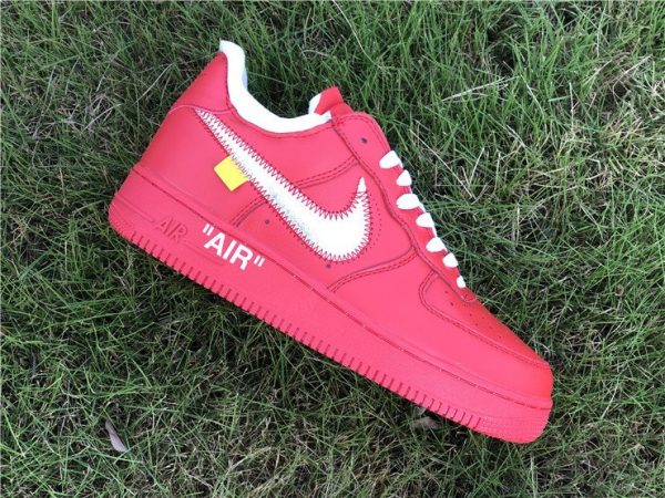Off-White Air Force 1 Low Green Red swoosh