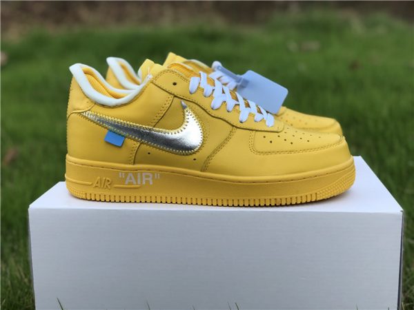Off-White Air Force 1 Low Yellow Metalic Silver