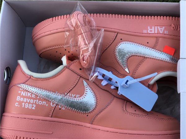Pink Air Force 1 Low X Off-White in box
