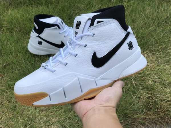 Undefeated Zoom Kobe 1 Protro White black swoosh