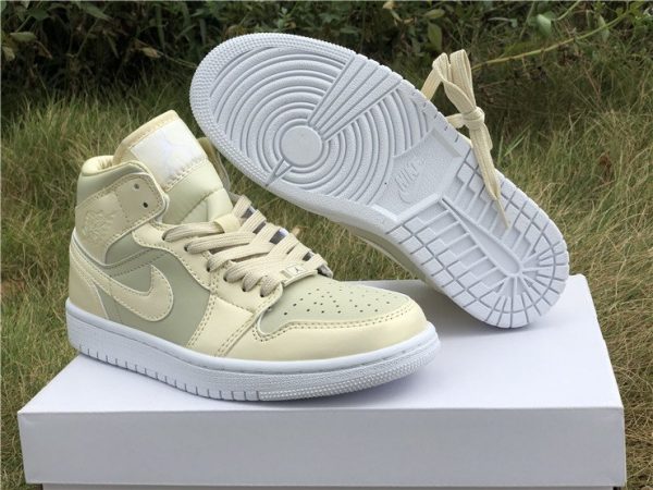 buy Air Jordan 1 Mid Goose Feather Lemon Yellow