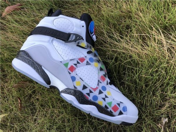 2019 Air Jordan 8 Quai 54 White pattern