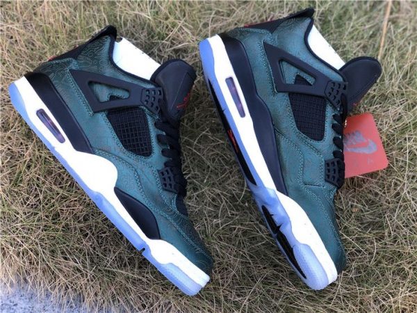 Air Jordan 4s Laser Jaguars Green PANEL