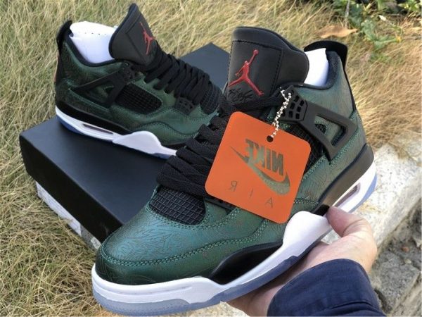 Air Jordan 4s Laser Shiny Green