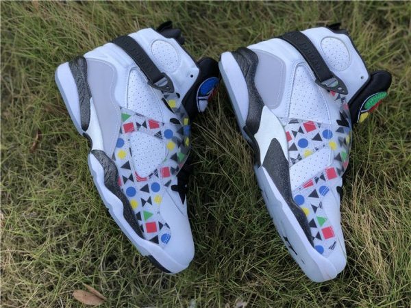 Air Jordan 8 Quai 54 Friends Family White shoe