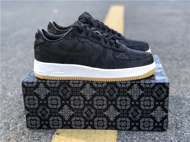 Fragment x CLOT x Air Force 1 In All Black CZ3986-001