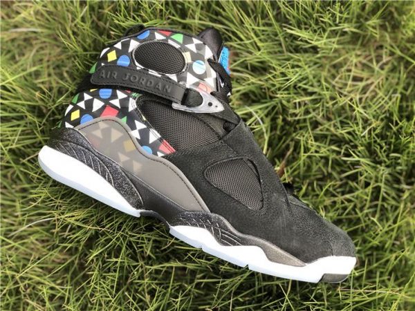 Jordan 8 Retro Quai 54 shape pattern