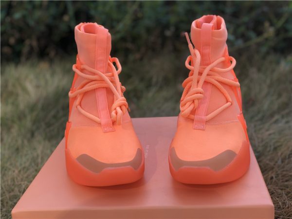 Nike Air Fear Of God 1 Orange Pulse front look