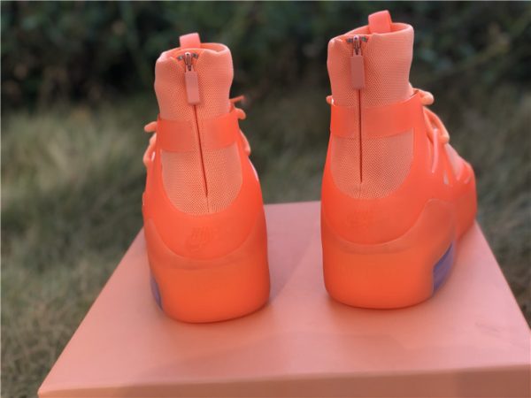 Nike Air Fear Of God 1 Orange Pulse zip heel