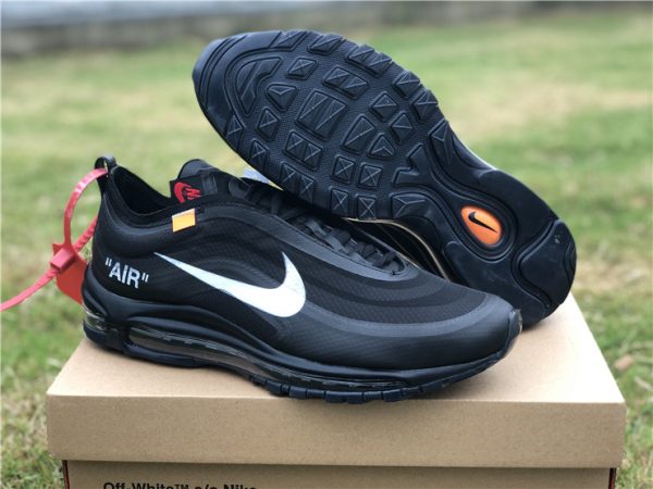 Off-White x Air Max 97s Black Cone bottom