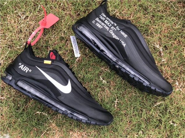 Off-White x Air Max 97s Black Cone white swoosh