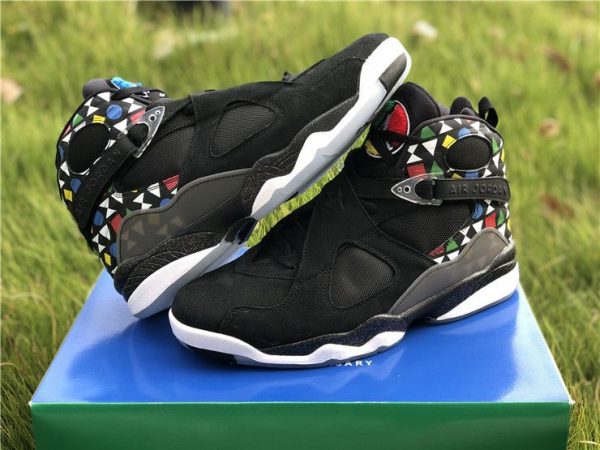 black Air Jordan 8 Retro Quai 54 basketball shoes