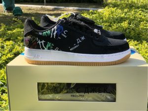 Black Travis Scotts Nike AF-1 Low Cactus Jack