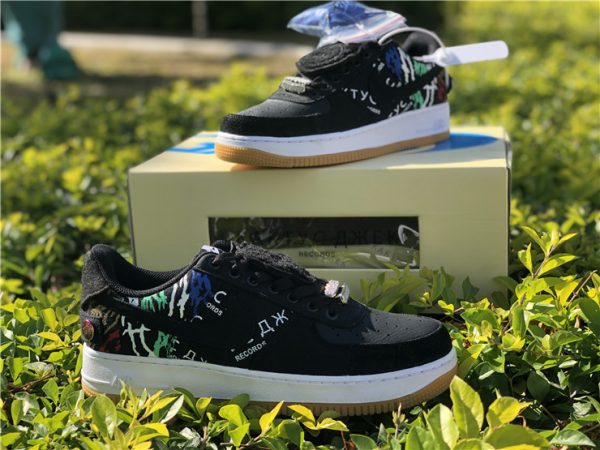 Black Travis Scotts Nike air force 1 Low Cactus Jack