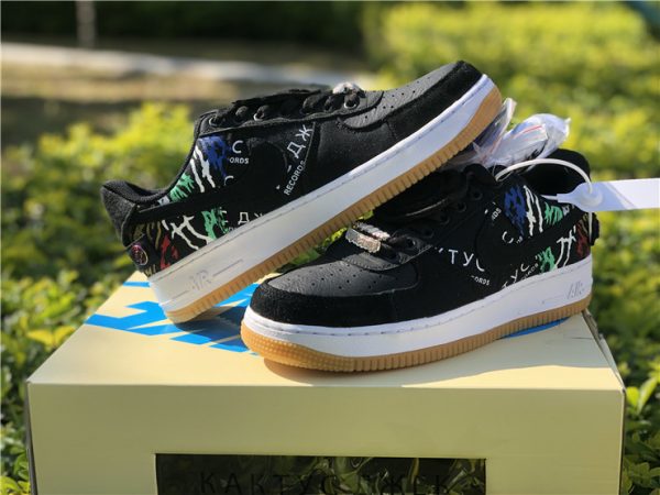 Black Travis Scott’s Nike AF-1 Low Cactus Jack KAKTYC A*EK Records