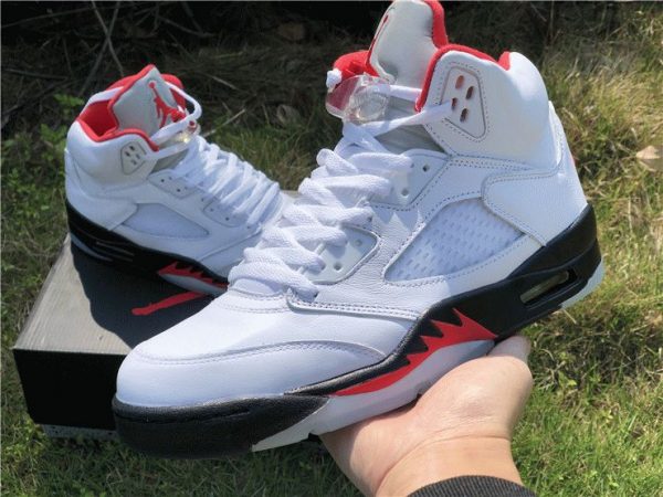 2020 Jordan 5 Retro Fire Red on hand