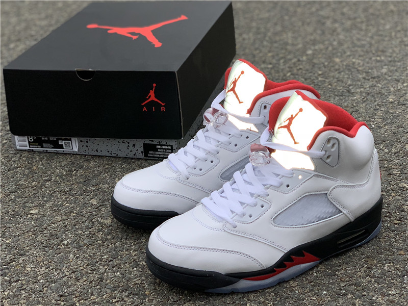 New Jordan 5 Retro Fire Red 3M Silver Tongue 2020 DA1911-102