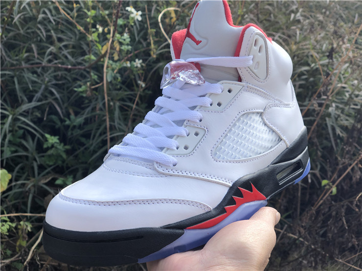 Air Jordan 5 Retro Fire Red Silver Tongue