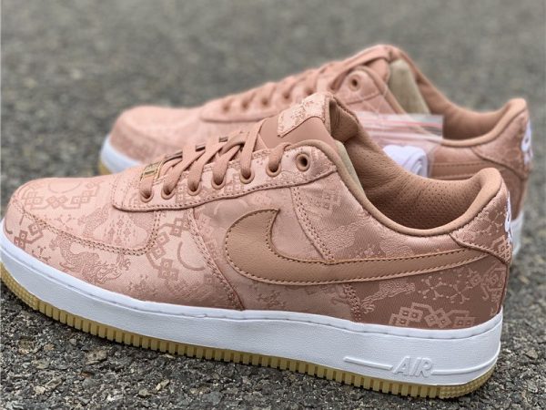 Clot x Nike Air Force 1 Low Rose Gold swoosh