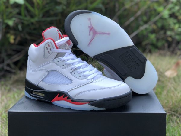 Jordan 5 Retro Fire Red Silver Tongue 2020 for sale