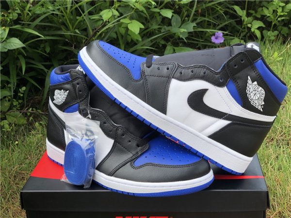 Air Jordan 1 Game Royal black swoosh