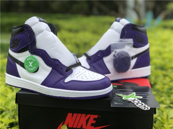Air Jordan 1 High OG Court Purple lace
