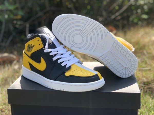 Air Jordan 1 Mid Bruce Lee Lakers Black Yellow