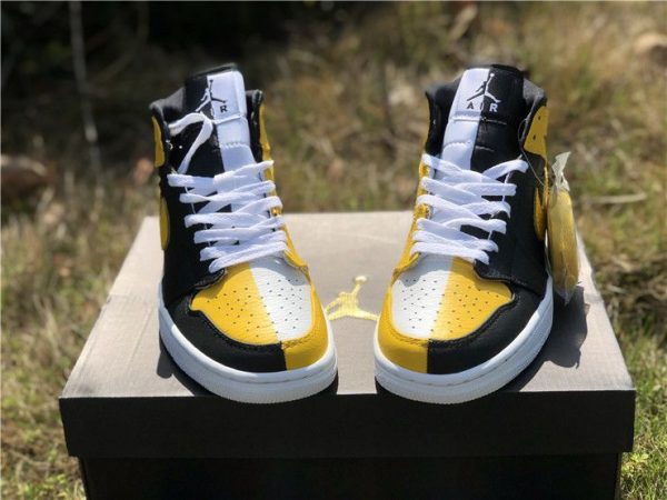 Air Jordan 1 Mid Bruce Lee Lakers Toe