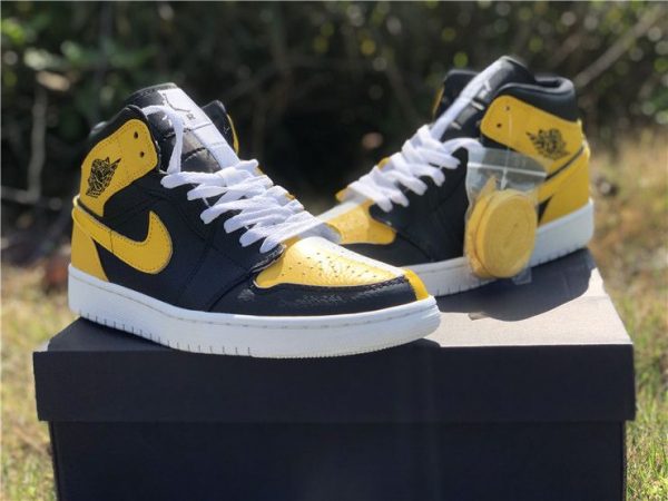 Air Jordan 1 Mid Bruce Lee Lakers White Yellow