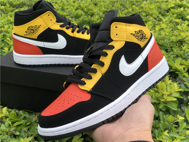 Air Jordan 1 Mid SE Black Amarillo Orange 852542-087