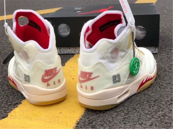 Air Jordan 5 Off-White heel