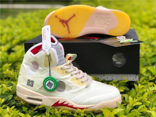 Air Jordan 5 Off-White yellow sole