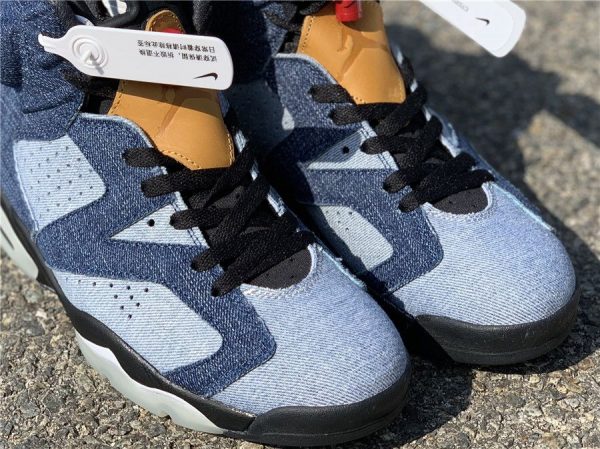 Air Jordan 6 Retro Washed Denim close look