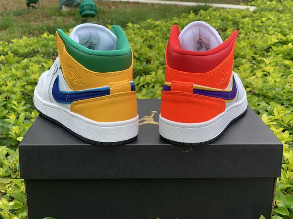 GS Jordan 1 Mid Alternate Multi-Color Heel