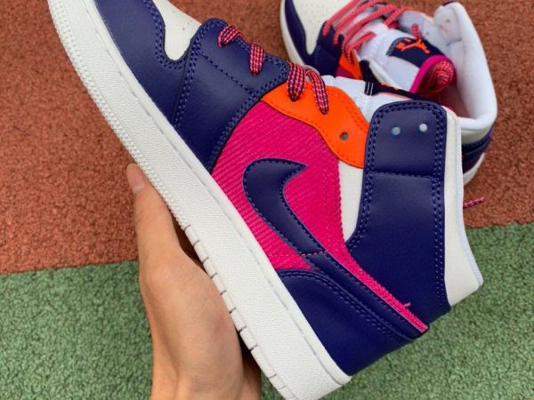 Nike Air Jordan 1 Mid GS Fire Pink Corduroy for women