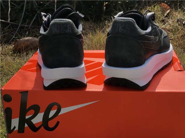 Nike LD Waffle Sacai Black Nylon heel